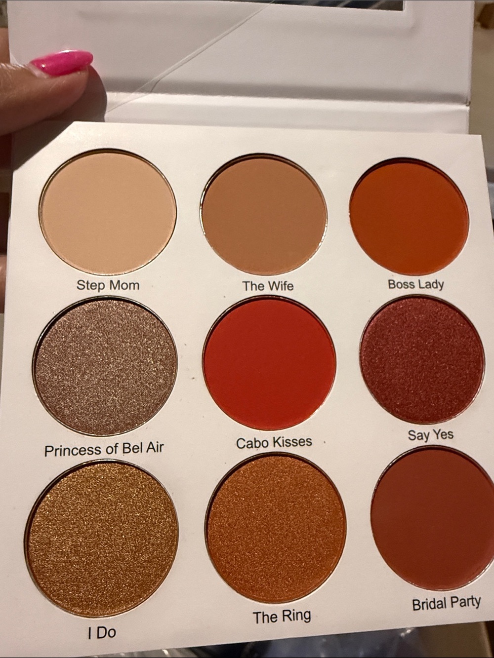 Warm Peach & Copper Eyeshadow Palette - Pink Accent Shades